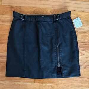 NWT Free People Leather Skirt